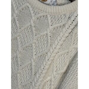 Vintage Field Gear Cream Cable Knit Sweater XLT Tall 🇺🇸 Cozy‎ Grandpa Core